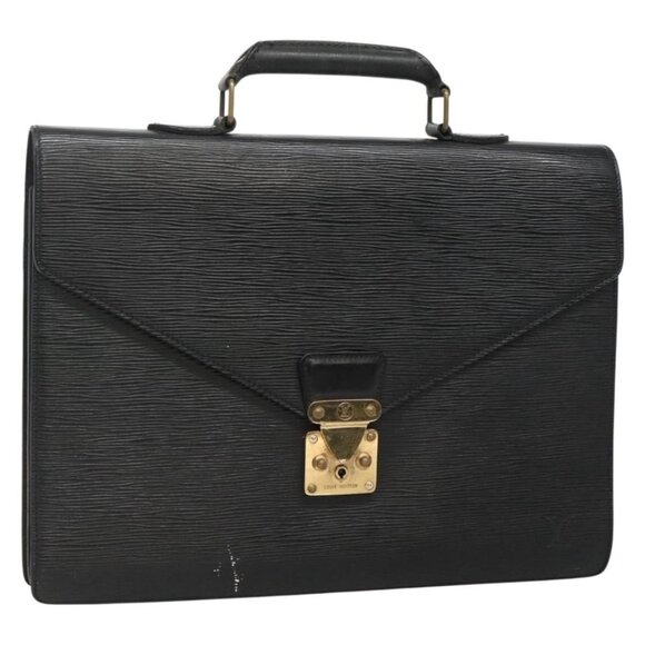 LOUIS VUITTON Epi Serviette Conseiller Business Bag Black M54422 LV Auth bs28107 - Picture 1 of 16
